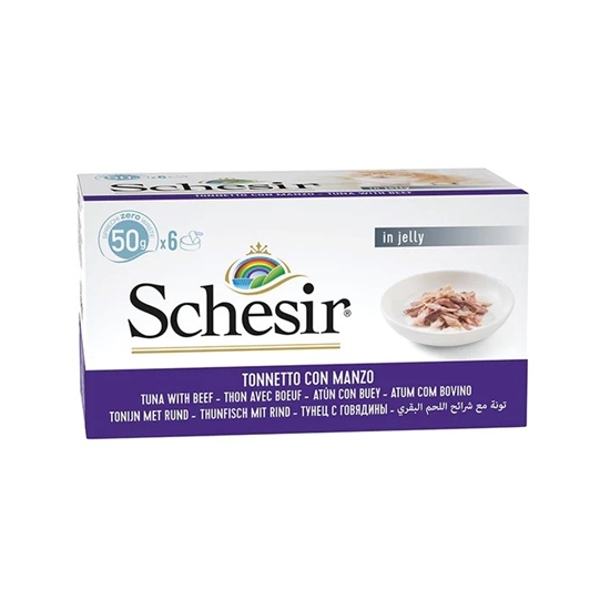 Изображение SCHESIR in jelly Tuna with beef - wet cat food - 6 x 50 g