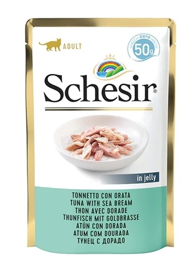 Изображение SCHESIR in jelly Tuna with sea bream - wet cat food - 50 g