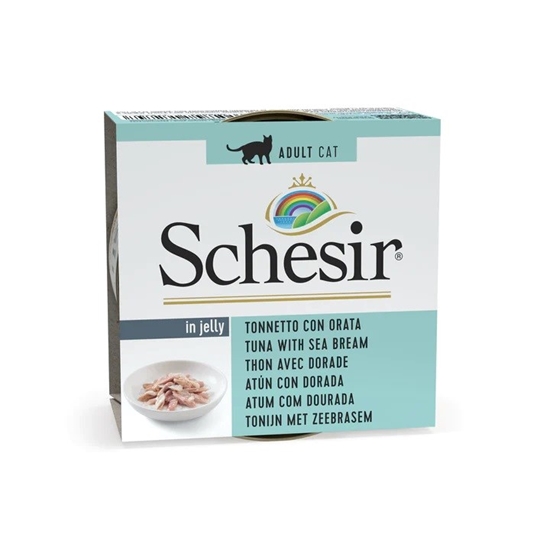 Изображение SCHESIR in jelly Tuna with sea bream - wet cat food - 85 g