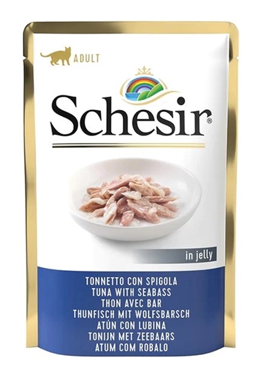 Picture of SCHESIR in jelly Tuna with seabass - wet cat food - 85 g