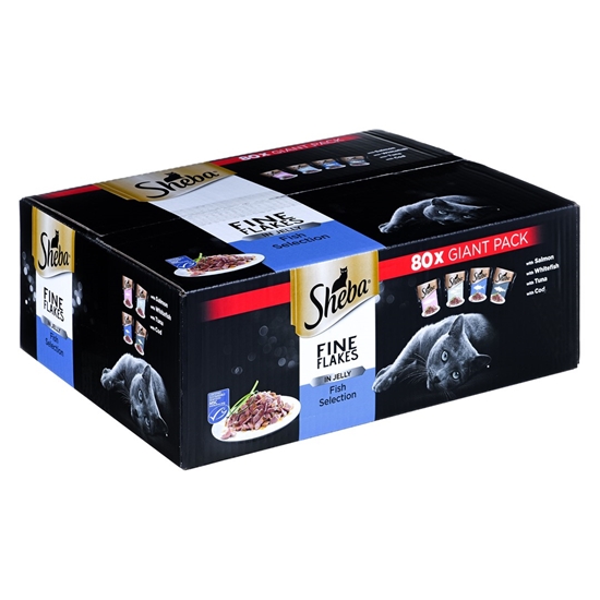 Picture of SHEBA Delicacy Fishy Flavours in jelly - wet cat food - 80x 85g