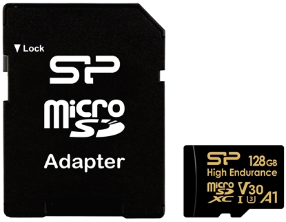 Attēls no Silicon Power memory card microSDXC 128GB High Endurance + adapter