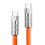 Attēls no Kabel USB Hoco Hoco Silikoninis kabelis USB-C - USB-C, 100W (oranžinis, 3m)