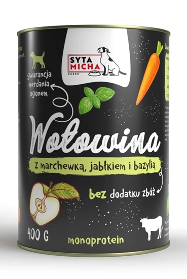 Picture of SYTA MICHA Beef with carrot, apple and basil - wet dog food - 400g