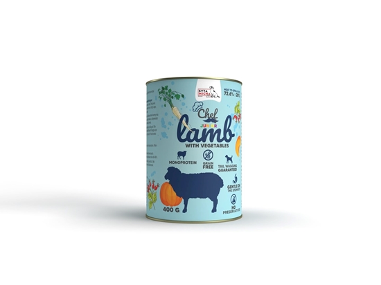 Изображение SYTA MICHA Chef Junior Lamb with vegetables - wet dog food - 400g