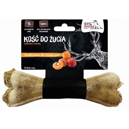 Изображение SYTA MICHA Deer chew bone with apricot - dog treat - 13.5cm