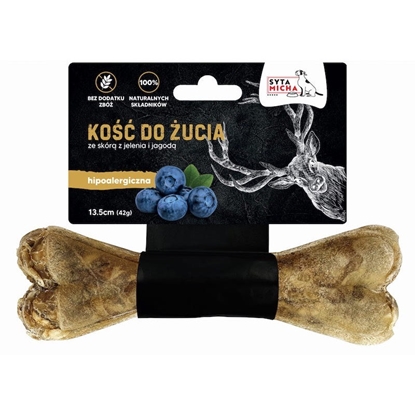 Attēls no SYTA MICHA Deer skin and berry bone - dog treat - 13.5 cm