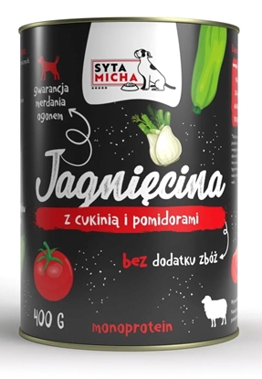 Attēls no SYTA MICHA Lamb with tomatoes and zucchini - wet dog food - 400g