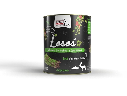 Attēls no SYTA MICHA Salmon with deer, cranberries and asparagus - wet dog food - 800g