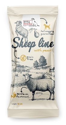 Attēls no SYTA MICHA Sheep line Sheep with a pear - chew for dog- 12 cm