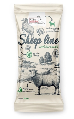 Attēls no SYTA MICHA Sheep line Sheep with broccoli - chew for dog- 12 cm