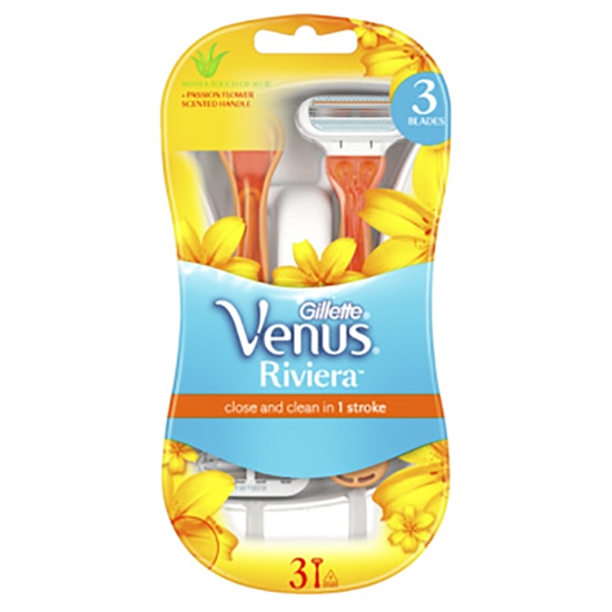 Изображение Skuveklis Gillette Venus Riviera vienreizlietojamie 3gab.