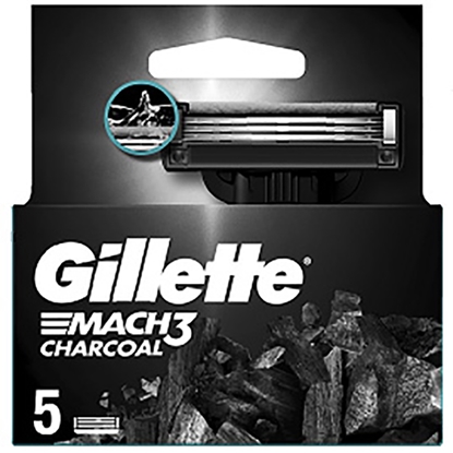 Attēls no Skuvekļa rezerves Gillette Mach3 Charcoal 5gab.