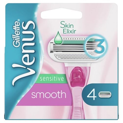 Изображение Skuvekļa rezerves Gillette Venus Smooth Sensitive Pink 4gab.