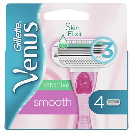Изображение Skuvekļa rezerves Gillette Venus Smooth Sensitive Pink 4gab.