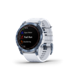 Изображение Smart watch Garmin Fenix 7 Sapphire Solar Edition Mineral Blue DLC Titanium/Whitestone Band 47mm