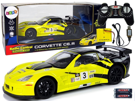 Picture of Sportinis nuotoliniu būdu valdomas automobilis Corvette C6.R, geltonas