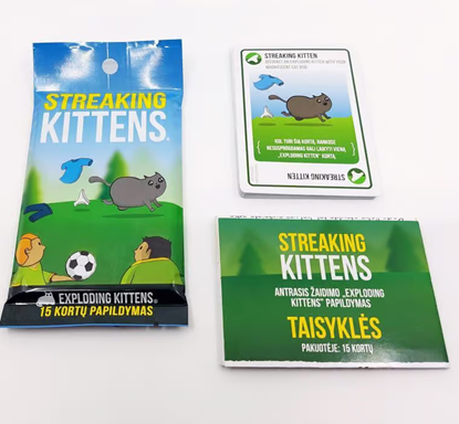 Изображение Stalo žaidimas Exploding Kittens: Streaking Kittens (LT)