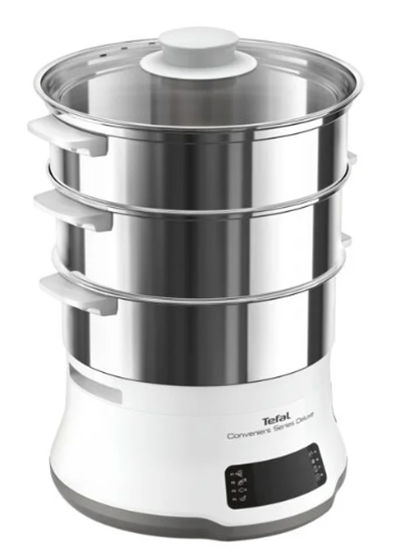 Picture of TEFAL Steamer Pot | VC502D10 | 0.7 L | Number of programs 8 | White/Stainless Steel