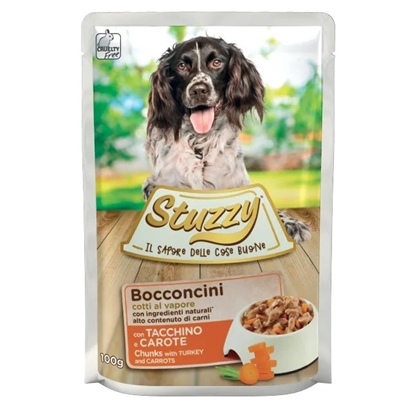 Изображение STUZZY Chunks with turkey and carrots - wet dog food - 100 g