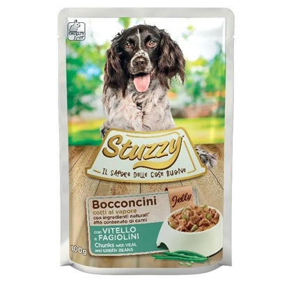 Изображение STUZZY Chunks with veal and green beans - wet dog food - 100 g