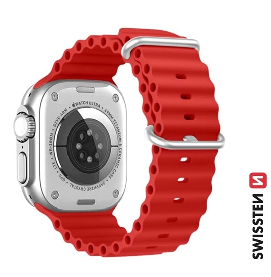 Изображение Swissten Marine Silicone Band for Apple Watch 42 / 44 / 45 / 49 mm