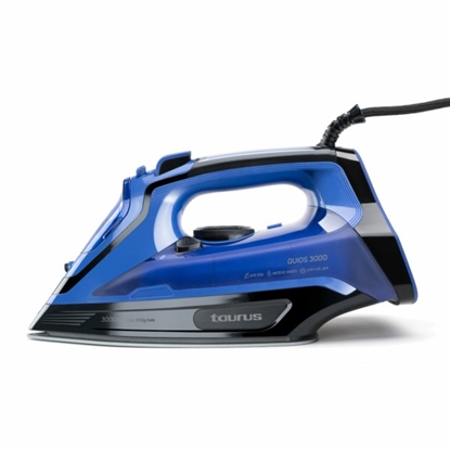 Изображение Taurus Quios 3000 Dry & Steam iron Ceramic soleplate 3000 W Black, Blue