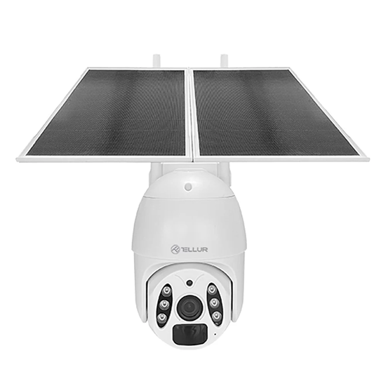 Picture of Tellur Smart WiFi Solar Camera P&T 3MP, 2K UltraHD, PIR, 20W solar panel, white