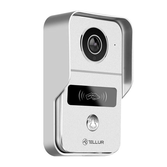 Picture of Tellur Smart WiFi Video DoorBell 1080P, Unlock function, Indoor chime, grey