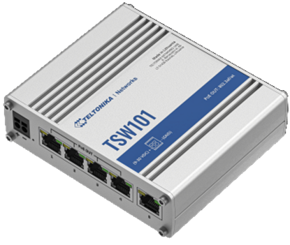 Attēls no TELTONIKA TSW101 IOT SWITCH 5X10/100/1000 RJ45