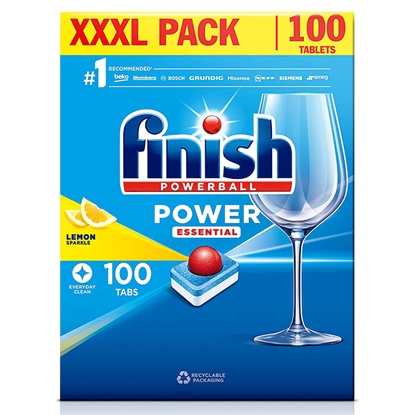 Attēls no Trauku mazg.tabletes Finish Power Essential Lemon 100gab.