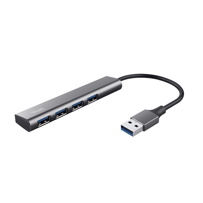 Attēls no Trust Halyx USB 3.2 Gen 1 (3.1 Gen 1) Type-A 5 Mbit/s Black, Grey