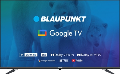 Изображение TV 55" Blaupunkt 55UBG6000S 4K Ultra HD LED, GoogleTV, Dolby Atmos, WiFi 2,4-5GHz, BT, juoda