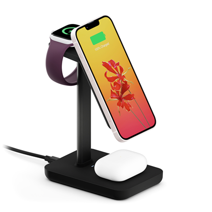 Изображение Twelve South HiRise Three - wireless charging with MagSafe for your Apple devices - Black