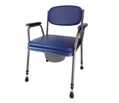 Attēls no Upholstered toilet chair with height adjustment