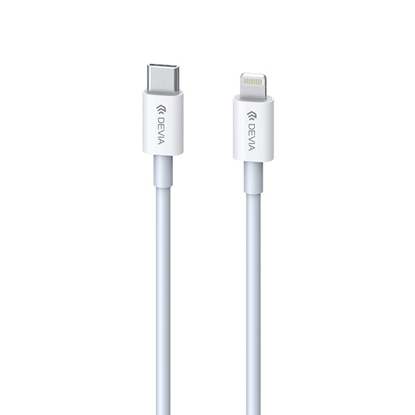 Picture of USB kabelis Devia Smart PD Type-C į Lightning 1.0m 20W 3A baltas