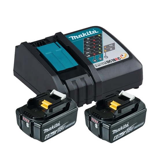 Изображение Uzlādes komplekts Makita 18V 2XBL1860B, DC18RC