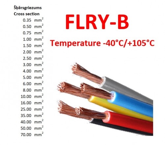 Изображение Vads | FLRY-B | balasta | Cu | 2,5 mm2 | PVC | zaļš | 60V | 100m | Klase: 6