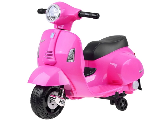 Изображение Vaikiškas elektrinis motociklas - Vespa, rožinis