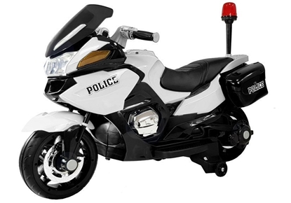 Attēls no Vaikiškas elektrinis policijos motociklas HZB118, baltas