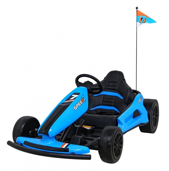 Изображение Vaikiškas vienvietis elektrinis kartingas Speed 7 Drift King, mėlynas