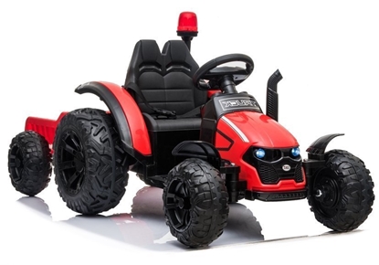Attēls no Vaikiškas vienvietis elektrinis traktorius HZB-200, raudonas