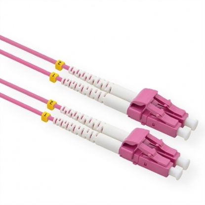 Picture of VALUE  FO Jumper Cable 50/125µm OM4, LC/LC, Low-Loss-Connector, violet, 0.5 m