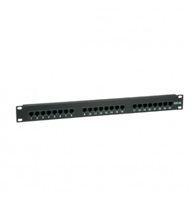 Attēls no VALUE Cat.5e 19" Patch Panel, 24 Ports, UTP black