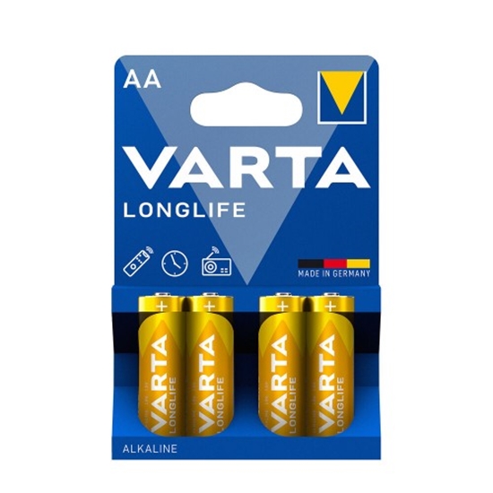 Picture of VARTA Longlife Alkaline Battery AA (1,5V) B4