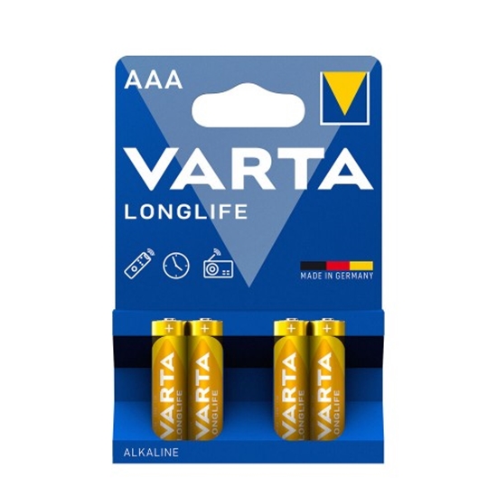 Picture of VARTA Longlife Alkaline Battery AAA (1,5V) B4