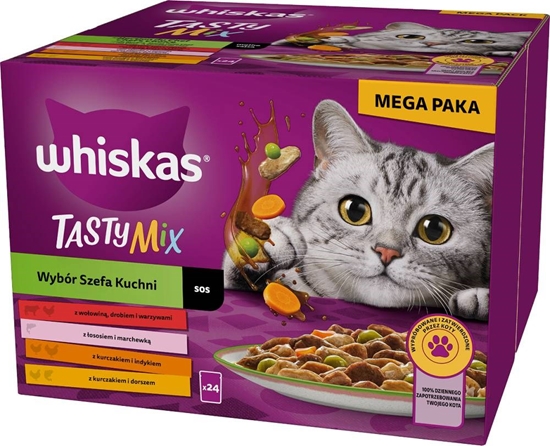 Picture of WHISKAS Adult Chef's Choice in sauce - wet cat food - 24x85 g