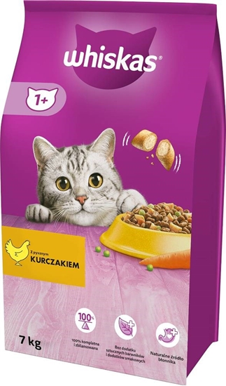 Picture of WHISKAS Cat Adult with chicken - dry cat food - 7 kg
