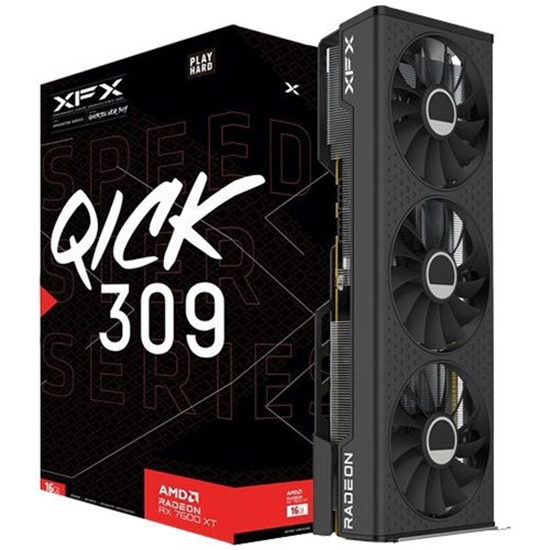 Изображение XFX RX 7600XT  QICK309 Speedstar Gaming 16GB GDDR6 HDMI 3xDP