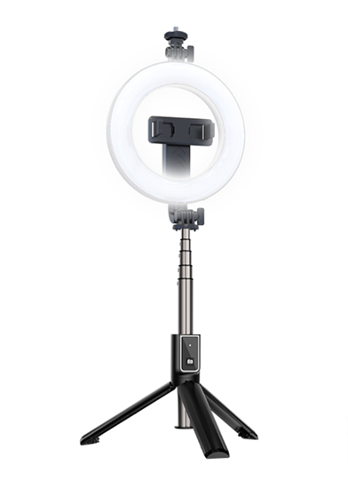 Изображение XO SS12 Selfie Stick / Tripod with Bluetooth Remote Control + LED lamp 95cm